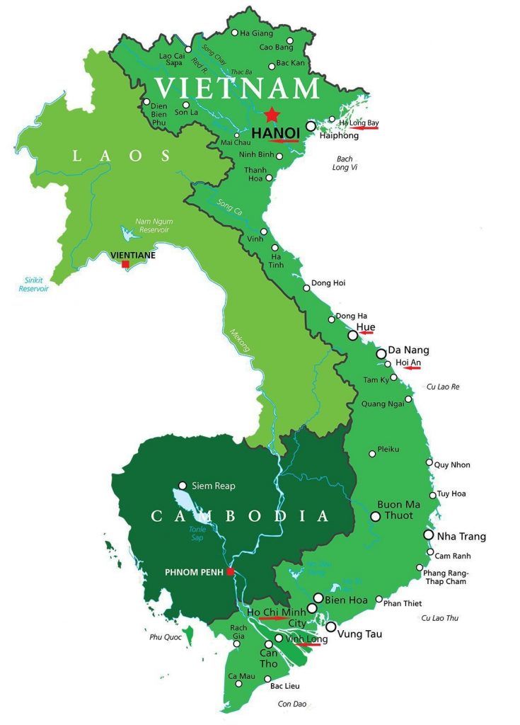 Destinations on the Vietnam Tour